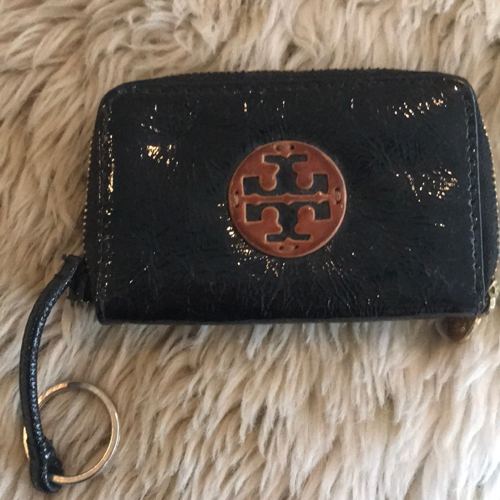 Black Tory Burch Key Chain Wallet